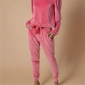 RACHEL PARCELL Stretch Soft Velour Drawstring Jogger Sweatpants  - Small